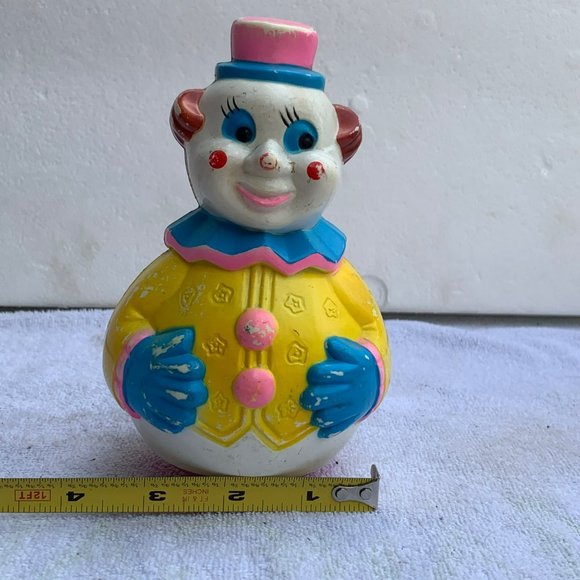 Vintage Roly Poly Clown Musical Toy Made in Hong Kong From 1980s - Picture 10 of 10
